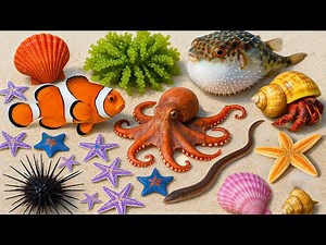 Coastal Foraging WOW! 🦞 Hermit Crab, ⭐ Starfish, 🐡 Pufferfish, 🐙 Octopus & 🐠 Nemo in One Catch!