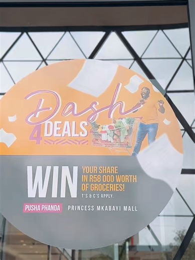 Our second Week 5 winner is Liezel and she didn’t come alone… she brought her bestie Natasha to help her dash! 🤣👏 And listen… they did it the proper Afrikaner way — barefoot and FULL SPEED! 🦶💨 Pure vibes, pure chaos, and a trolley that definitely felt the pressure! Think you can beat that energy? Spend R100 or more at any store, write your name contact number on the back of your slip, and drop it in our entry boxes at the entrances. Dash4Deals runs every week — enter today! @khaye_za 🎥 #Pri