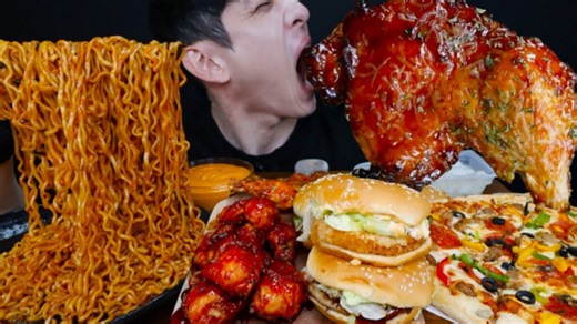 UDT｜减重55KG回归第五集 • 炸鸡、披萨、汉堡、火鸡面｜说话声、咀嚼音