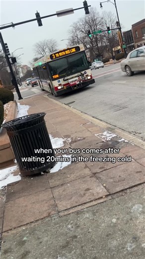 Bus Arrival After 20 Minutes in Cold Weather