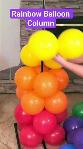 🌈 Building a Rainbow Balloon Column - Practice Balloons With Me! 🎈✨