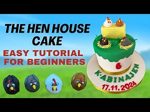Fondant Hen House Cake Tutorial for Beginners | Hen House Cake | Hen Shape Cake | Fondant Hen Cake