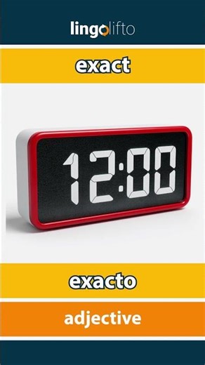 🇬🇧🇪🇸 exact - exacto : learn English : aprendamos inglés : vocabulary builder