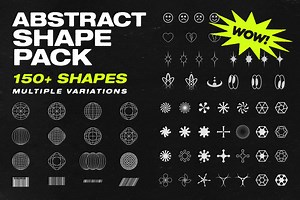 Abstract Shape Pack | 150+ Icons!, an Object Graphic by Mad Supply