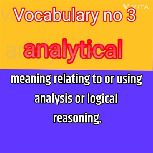 what is meaning by analytical #english #englishgrammar #theothersideofmakebelieve #vocabulary