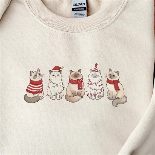 Ragdoll Cat Shirt Christmas Cat Lover Gift Funny Cat Mom Dad Owner Tee Cute Holiday Feline Kitten Apparel Festive Winter Pet Graphic - Etsy