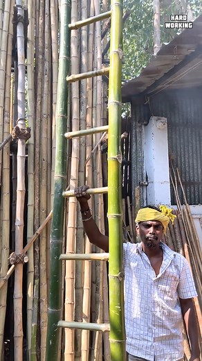 😮🪜 Handmade Wooden Ladder Making | Pure Carpentry Craftsmanship! #traditional #popular #asmrvideo #famous #asmr #Amazing #hardworking #india #tamilnadu #manufacturing #production #woodenladder #ladder #bamboo #bambooladder | Hardworking's