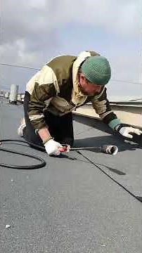 Torch-on roofing: satisfying flashing detail 🔥