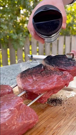 Getting a picanha on the rotisserie 🥩 🔥 🥃 #bbqmeat #barbecuefood #rotisserie #steak