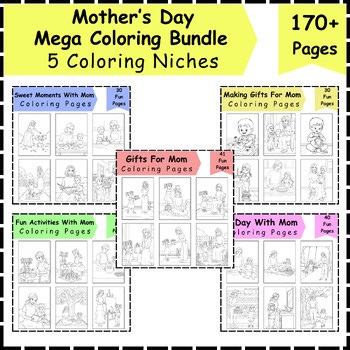 Mother’s Day Coloring Pages Bundle | Over 170 Printable Activities for Kids