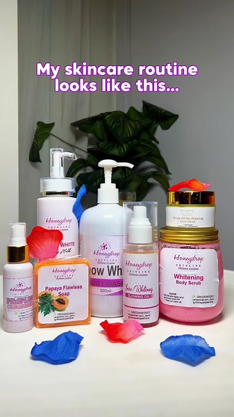 My skincare collection is stocked with all things Honey Drop! From cleansers to scrubs, I've got everything I need to keep my skin looking and feeling its best! And the result? Glowing, healthy skin that's ready to take on the day! Text or WhatsApp: 234 701 772 9605 Send us direct message (DM) Email us: honeydropskinline@gmail.com #honeydropskinline #honeydropfacecream #smoothskin #naturalskincare #glowup #naturalskincare #skincaretips #GlowingSkin #skintypematters #naturalobsession #kidnapmewit