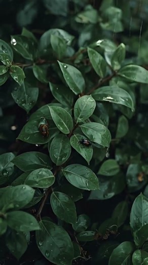 Relaxing Rain on Leaves with Ladybug | Nature ASMR Sounds for Sleep & Calm