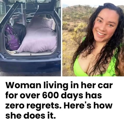 Woman has lived in her car for nearly 600 days and expresses no regrets about her situation. Here’s how she manages to do 😯⬇️ Check comments👇🏻 | Daily Stories