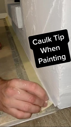 Caulk Tip! #byot #byotools #diy #learnontiktok #learningontiktok #alwayslearning #diybeginners #doityourself #caulk #tipsandtricks #tips #tip #paint