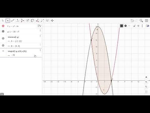 ÁREA ENTRE DOS CURVAS, GRÁFICA EN GEOGEBRA.