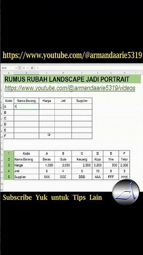 CARA RUBAH LANDSCAPE JADI PORTRAIT #excel #exceltipstricks #exceltips #tutorial #microsoft