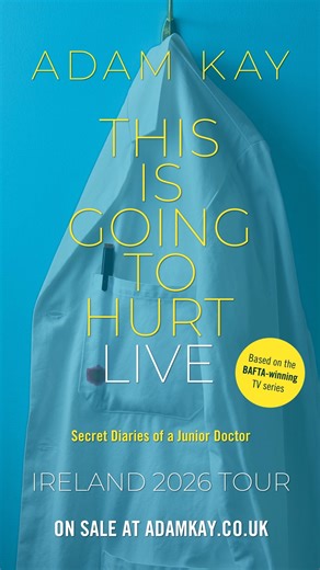 BAFTA-winning comedian Adam Kay shares his uniquely hilarious diaries as a junior doctor in this “electrifying” (Guardian) evening of stand-up. Over 350,000 tickets sold. Based on the multi-million selling book and multi-award-winning TV series. "Intersperses horror stories from the NHS frontline with a catalogue of sublimely silly spoof songs, and some blissfully brilliant wordplay" ★★★★★ Mail on Sunday "Hilarious and heartbreaking" Charlie Brooker Monday 26 January 2026 Tickets: €32.50 Facilit