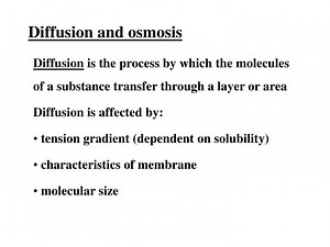 Diffusion and osmosis - SlideServe