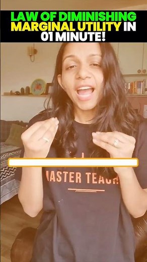 Law of Diminishing Marginal Utility Explained in a Minute 📚🔥#class11 #class11economics #surabhimam