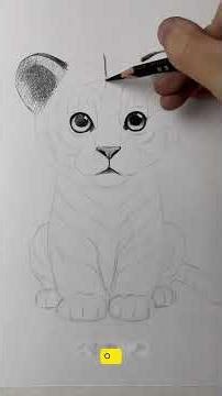 🎨 Draw a little tiger | Easy Pencil Drawing Tutorial for Beginners