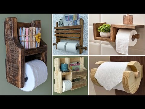 DIY Wooden Paper Role Holder Ideas / Toilet paper holder ideas