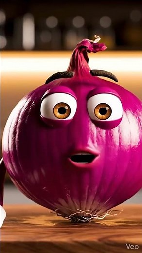 Omg! The onion started speaking 😱 #aivideo #youtubeshorts