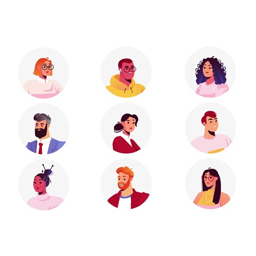 Dynamic Character Animation Showcase for User Profiles