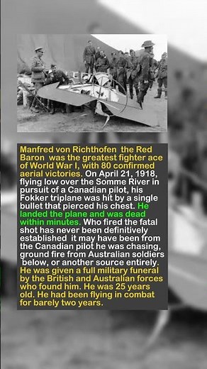 The Red Baron’s Final Flight: 80 Kills and One Mystery Bullet
