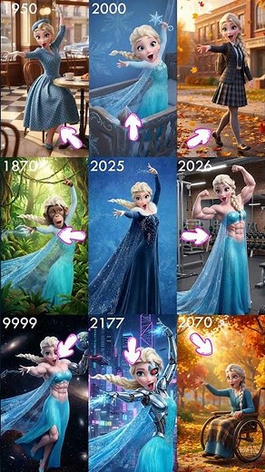 ELSA FROZEN YEAR EVOLUTION SINGING "Dramatic Expression"