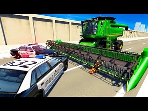 WILD POLICE ROADBLOCK & BLOCKADE CRASHES AND FAILS! - BeamNG Drive Crash Test Compilation Gameplay!