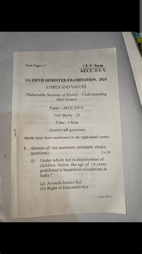 Ethics and values 5th sem pyq 2025 // gm University sambalpur odisha #ethicsandvalues #gmuniversity