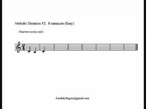 Melodic Dictation #2: Stepwise motion only (Easy)