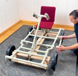 30K views · 80 reactions | How He Made A Handy Rolling Cart From Just PVC Pipes 識 | 5-Minute Crafts Family | Facebook