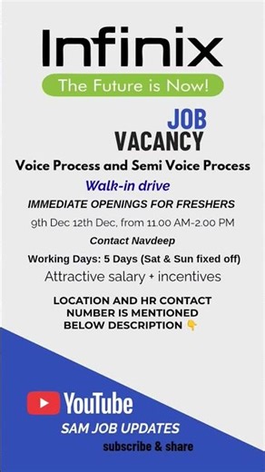 Urgent Hiring Jobs | Semi Voice Process | Jobs For Freshers📔 | Immediate Joining ‪@SamJobUpdates‬