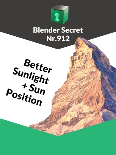 Blender 5 introduces a new and improved Sky Texture. This makes it easy to animate sunsets for example. By using the Sun Position extension that comes with Blender, we can more intuitively and realistically adjust the sun position. More tips, video courses and e-book on www.3DSecrets.com #blender #b3d #blender3d #learnblender #blenderbeginner #blendertraining #3dart #cgartist #blenderart #blender3dmodeling #3dmodeling #blenderlearning #blendercommunity #cgmodeling #blenderartist | Blender Secret
