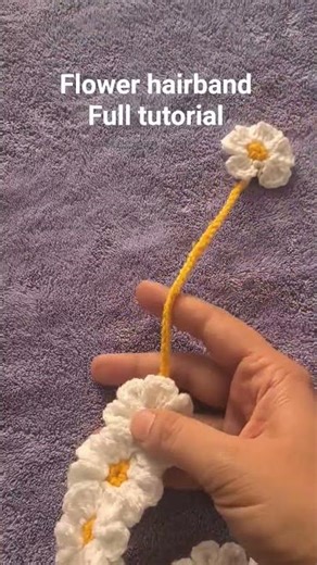 crochet hairband flower hairband Full tutorial in discription