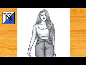 How to Draw a Step by Step Cute Girl || Pencil sketch for beginner || Girl drawing || Drawing easy
