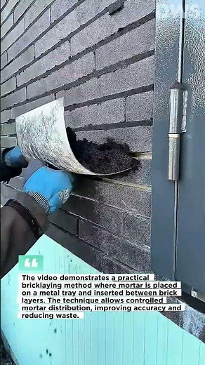 Smart Brick Mortar Application Technique Using Metal Tray