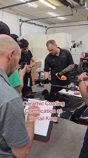 15 reactions | Day 2 of our Advanced Coating Course  Students locking in that gloss with ceramic! Big shoutout to @therealbarrytheal from @sb3coatings for dropping knowledge and elevating the game!  #DetailKing #CeramicCoating #PaintCorrection #AutoDetailing #SB3Coatings #HandsOnTraining #DetailLife | Detail King | Facebook