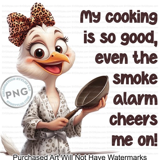 Funny Cooking Chicken PNG Clipart. Cute Crazy Cook Kitchen Sublimation Designs Sign Digital Art Svgstyles - Etsy