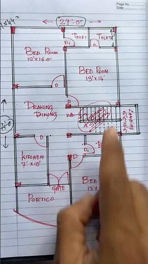 Simple 3Bedroom Modern house plan designs #shortvideo #housedesign #home