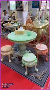 1.8K views | the process of creating beautiful faux jade tables .. | Issa Thread by Luyatsha Flames | Facebook