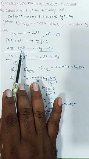 Calculate EMF of Cell | Nernst Equation Class 12 Chemistry | CBSE & NEET |#shorts