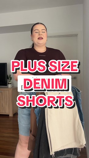 Plus size denim short recommendations 🫶 im a size 22/24 x let me know if you want anymore outfit/styling recs 🩶 #plussizedenim #denimshorts #jeanshorts #plussizedenimshorts