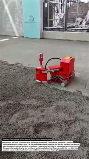 Concrete Floor Grinding Using Machine | Construction Education Video.