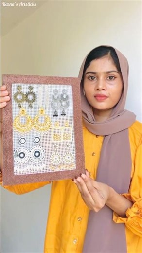 Diy earring organizer | cardboard craft ideas | jewellery organizer #shorts #diy #craft #papercraft