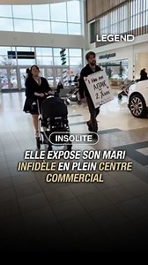 1.2M views · 2.3K reactions | Pour dénoncer l’infidélité de son mari, qui a duré deux ans, une femme l’a contraint à porter une pancarte dans un centre commercial de New York sur laquelle on pouvait lire : « Il a eu une relation pendant deux ans. » Une façon de le forcer à assumer ses erreurs… | Legend | Facebook