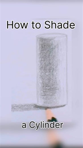 How to Shade a Cylinder #art #drawing #shading #sketch #pencil #graphite #cylinder #youtubeshorts