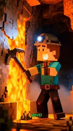 Lava, creepers, zombies… adventure at every turn! 🐉💎#minecraft #3danimation #shorts