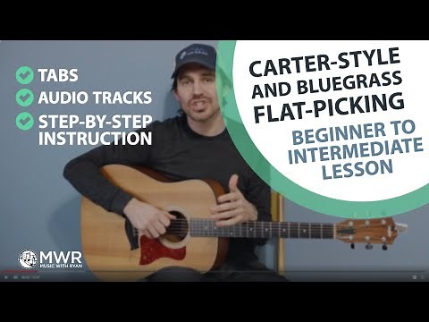 Beginner Carter-Style and Bluegrass Flat-Picking - Guitar Lesson!